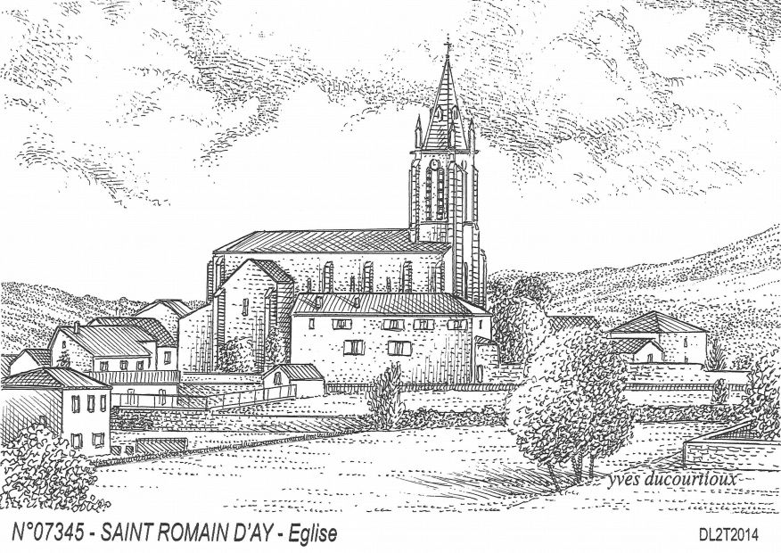 N 07345 - ST ROMAIN D AY - église